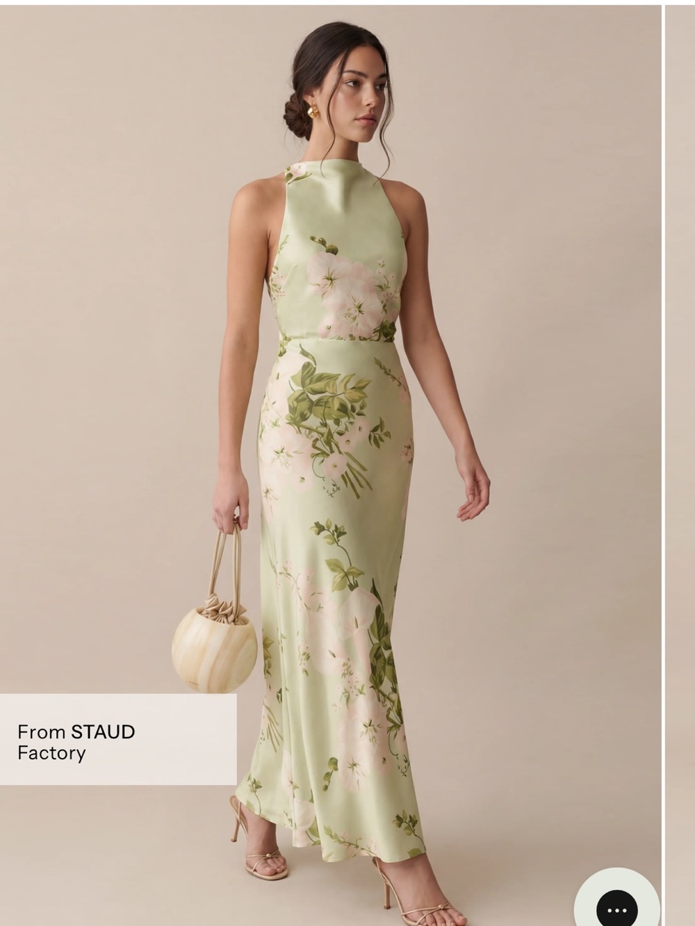 NWT Few Moda Roslyn Silk Dress in Mint Blossom. Size M - Picture 2 of 12